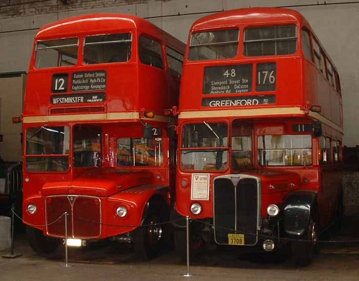 London Transport AEC Park Royal Routemaster RM1708 & Regent 3RT RT3708