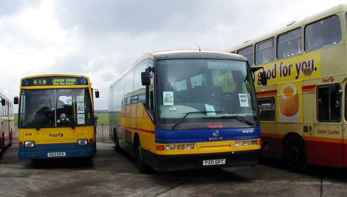 First Blue Bus Dennis Dart East Lancs 419