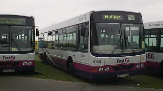 First West Yorkshire Volvo B10BLE Wright 1053