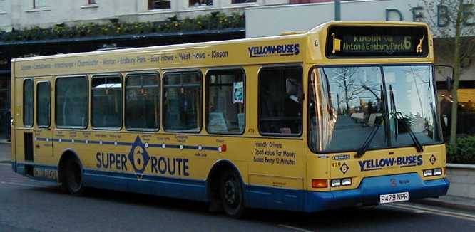 Bournemouth Yellow Buses Dennis Dart - East Lancs Spryte 479