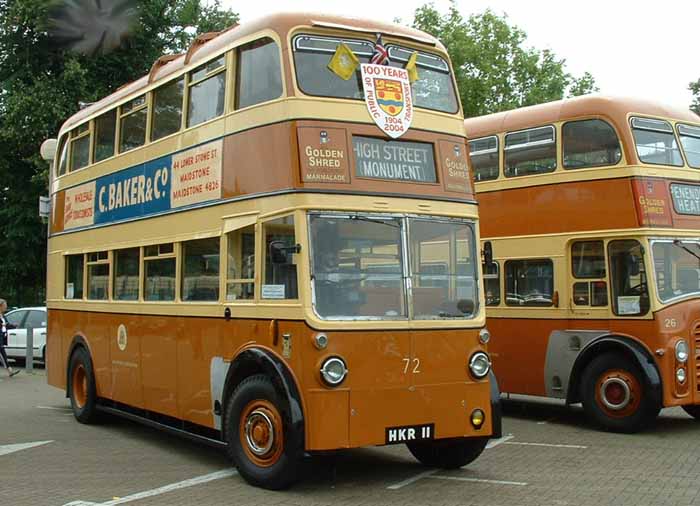 Maidstone Corporation Sunbeam W trolleybus 72