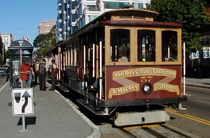 San Francisco MUNI California cable car 57