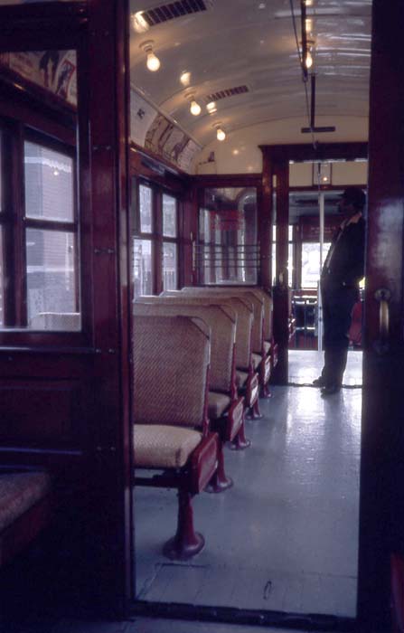 Interior of MUNI tram