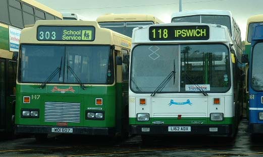 Ipswich Buses Leyland B21 and Dennis Dart