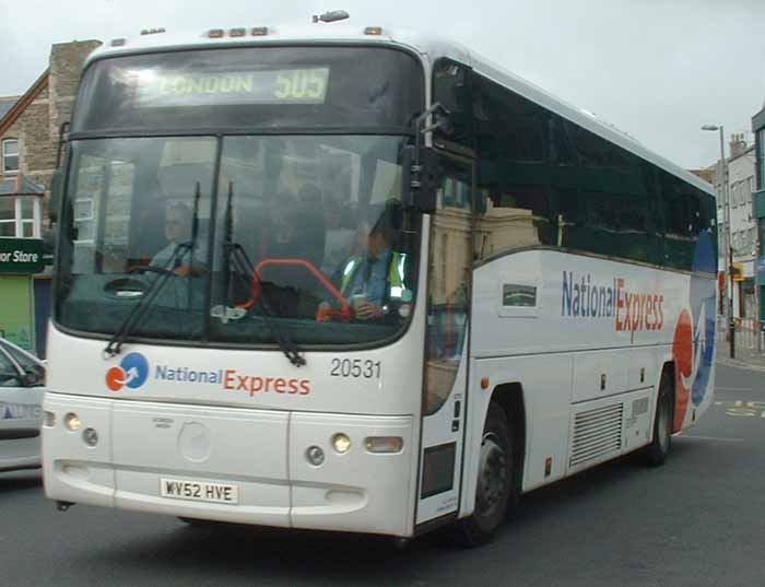 National Express First Southern National Volvo B12M Plaxton Paragon 20531
