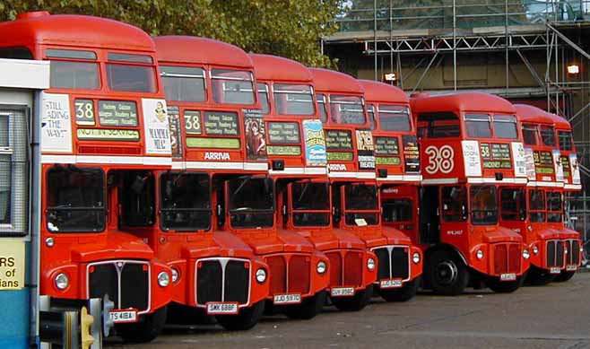Arriva Routemasters at Clapton depot