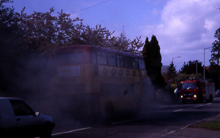 Beeline Bristol VRTSL3 ECW 948 on fire