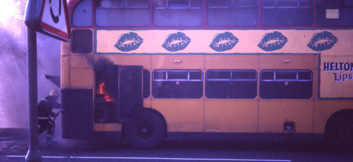 Beeline Bristol VRTSL3 ECW 948 on fire