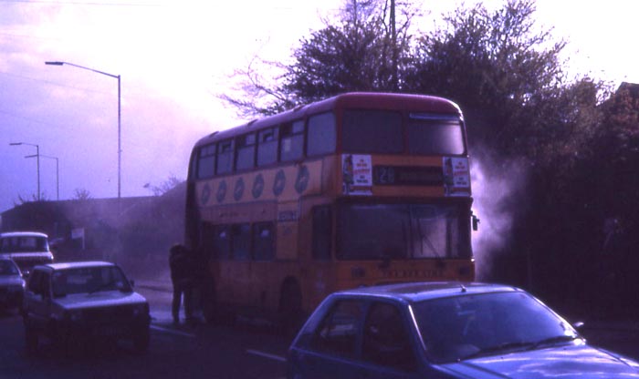 Beeline Bristol VRTSL3 ECW 948 on fire