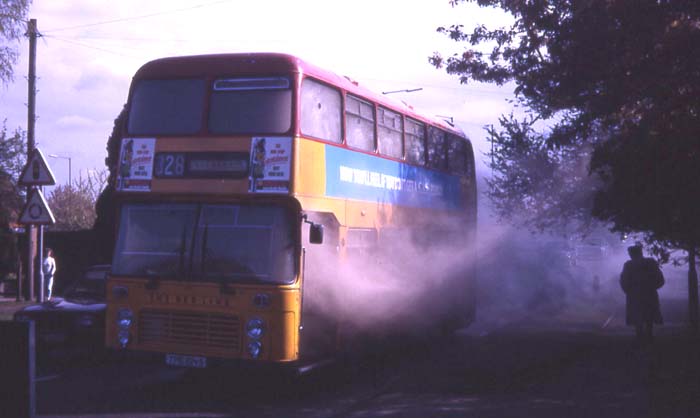 Beeline Bristol VRTSL3 ECW 948 on fire