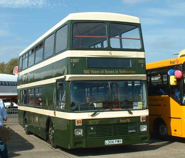 Todmorden liveried Volvo Olympian
