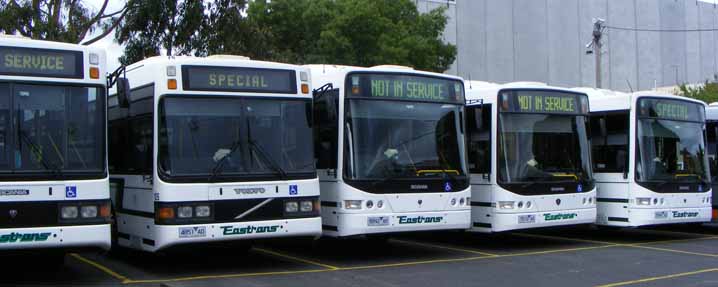 Eastrans Volgren buses at Oakleigh