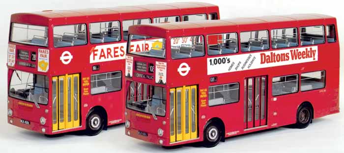 99102 1:24 Scale Daimler DMS Bus; LONDON TRANSPORT and 99103 1:24 Scale Daimler DMS Bus LONDON TRANSPORT