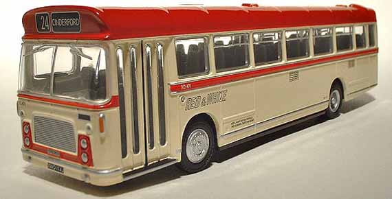 27401 RED & WHITE Bristol RELH bus shell