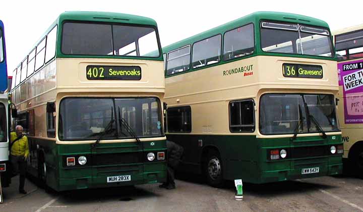 Roundabout Buses Leyland Olympian ECW MUH283X & EWW543Y