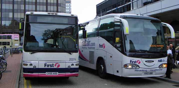 First Beeline Volvo B7R Plaxton Profile 20374 & Scania K114IB Irizar Century Rail Air SC23011