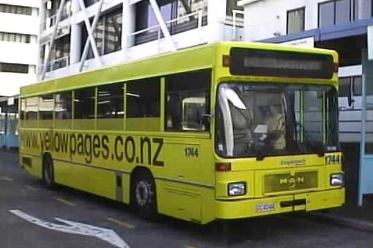 Stagecoach Auckland MAN SL202 Coachwork International 1744 OC4044 Yellow Pages